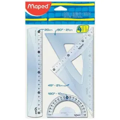 Γεωμετρικά όργανα maped cristal 20cm 242 4 τεμάχια - Maped