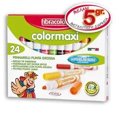 Μαρκαδόροι fibracolor colorito maxi 24 τεμάχια 5gr superwashable - Fibracolor