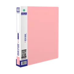 Ντοσιέ με ζελατίνες metron 60 φύλλα pastel ροζ - Metron