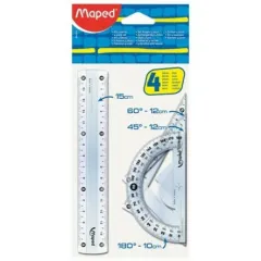 Γεωμετρικά όργανα maped cristal 15cm 242 4 τεμάχια - Maped