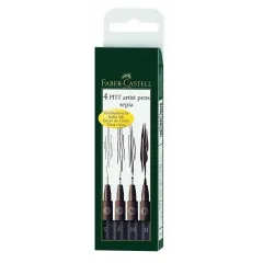 Μαρκαδόροι faber castell pitt sepia 4 τεμάχια - Faber castell