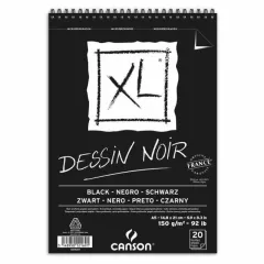 Μπλοκ canson dessin noir black a5 150gr 20 φύλλα - Canson