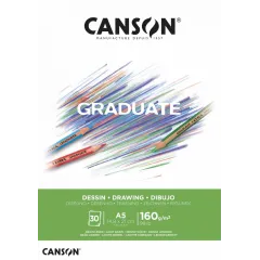 Μπλοκ canson graduate drawing α5 160gr white 30 φύλλα - Canson
