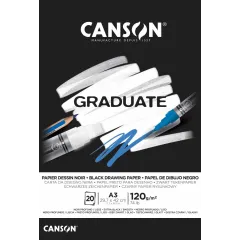 Μπλοκ canson graduate black α3 120gr 20 φύλλα - Canson