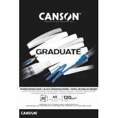 Μπλοκ canson graduate black α5 120gr 20 φύλλα - Canson