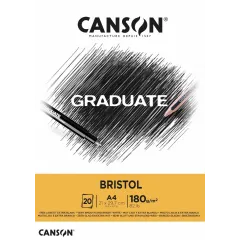 Μπλοκ canson graduate bristol α4 180gr white 20 φύλλα - Canson