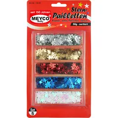 Confetti αστεράκια 5 χρώματα χ10gr - Meyco