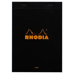 Μπλοκ rhodia black 14x21cm α5 ριγέ 80 φύλλα - Rhodia