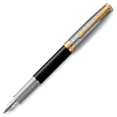 πένα parker sonnet premium metal black gt fpen 18k - Parker