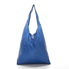 Recycled shopping bag eco chic cubes blue large - Eco chic
