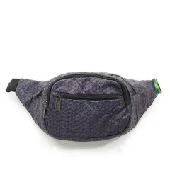 τσαντάκι μέσης recycled bum bag eco black cubes - Eco chic
