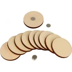 Κονκάρδες artemio μαγνητικές ξύλινες 10 τεμάχια - Artemio