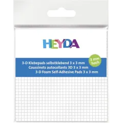 Αυτοκόλλητα heyda 3d 3x3mm 89006 3mm - Heyda