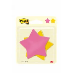 Αυτοκόλλητα χαρτάκια post-it 3m αστέρι 2x75 φύλλα - 3m
