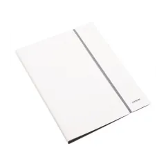 Ντοσιέ με ζελατίνες & λάστιχο top team λευκό-γκρί 40 φύλλα - 