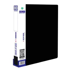 Ντοσιέ με ζελατίνες metron 80 φύλλα μαύρο - Metron