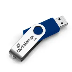 Usb 2.0 mediarange flash drive 8gb (blue/silver) - Mediarange