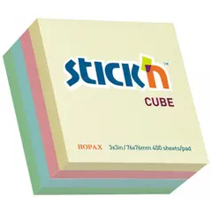 Κύβος stickn 76x76mm 400 φύλλα pastel - Stickn