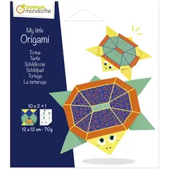 χαρτί origami 12x12cm 20 φύλλα χελώνες - Mandarine