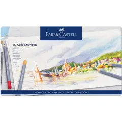 Ξυλομπογιές ακουαρέλας faber castell gold metal 36 τεμ. - Faber castell