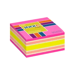 Κύβος stickn 76x76mm 400 φύλλα pink neon - Stickn