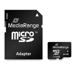 Sdxc memory card mediarange with sd adaptor 64 gb - Mediarange