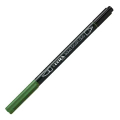Μαρκαδόρος lyra aqua brush duo 6520073 olive green - Lyra