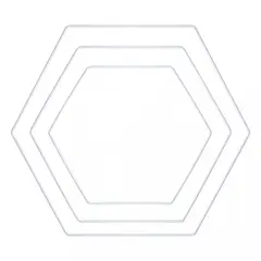 στεφάνια rayher μεταλλικά τετράγωνα σετ 3 τεμάχια 15-20-30cm ασπρο - Rayher