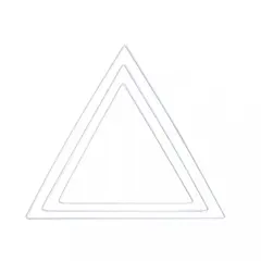στεφάνια rayher μεταλλικά τρίγωνα σετ 3 τεμάχια 20-25-30cm άσπρο - Rayher