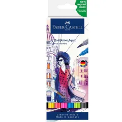 Μαρκαδόροι faber castell goldfaber dual markers aqua σετ 6 τεμ. - Faber castell