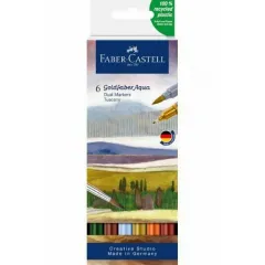 Μαρκαδόροι faber castell goldfaber dual markers aqua tuscany σετ 6 τεμ. - Faber castell