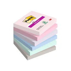 Αυτοκόλλητα χαρτάκια post-it 3m 654-6ss-soul 76x76mm 6 τεμάχια - 3m