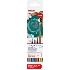 Μαρκαδόροι edding 1340 metallic σετ 4 τεμαχίων christmas pack - Edding