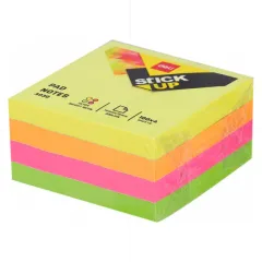 Κύβος deli 76x76mm ultra bright neon 400 φύλλα - Deli