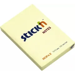 Αυτοκόλλητα χαρτάκια σημειώσεων stick'n 51x76mm κίτρινο 100 φύλλα - Stickn