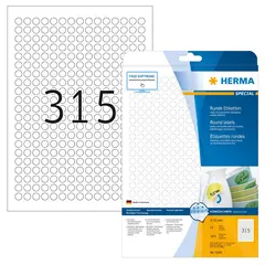 Ετικέτες α4 herma στρογγυλές φ10mm πακέτο 25 φύλλα - Herma