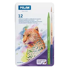 Μολύβια ακουαρέλλας 12 χρώματα milan - Milan