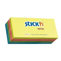 Αυτοκόλλητα χαρτάκια stickn 38x51mm neon χρωματιστά 12 τεμάχια - Stickn