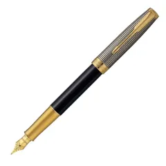 πένα parker sonnet premium black sterling silver cizele fpen 18k - Parker