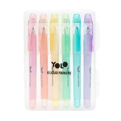 Μαρκαδόροι υπογραμμίσεως yolo pastel 6 τεμάχια - Yolo