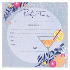 προσκλήσεις για πάρτυ party time 8 τεμάχια - Rachel hellen