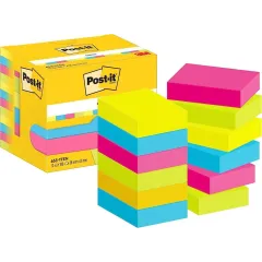 Αυτοκόλλητα χαρτάκια post-it 3m 653 tfen energetic 51x38cm 12τεμ x 100 φύλλα - 3m