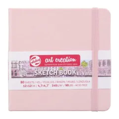 Μπλοκ σχεδίου sketch book talens 12x12cm 140gr 80 φύλλα pastel pink - Talens