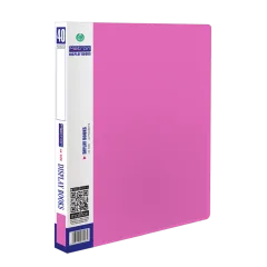 Ντοσιέ με ζελατίνες metron 40 φύλλα ροζ - Metron
