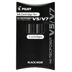 Αμπούλες μελάνης για pilot hi-tecpoint v5-v7 μαύρο συσκευασία 3 τεμαχίων - Pilot