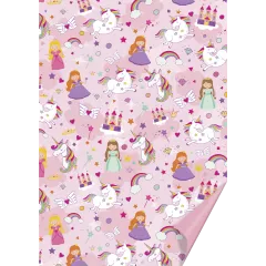 χαρτόνι heyda 50x70 διπλης όψης unicorn & princess - Heyda