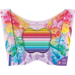 Ξυλομπογιές faber castell sparkle πεταλούδα 20 χρώματα - Faber castell