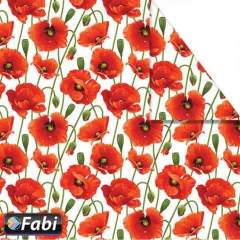 χαρτόνι 50x70cm 300gr παπαρούνες - Fabi