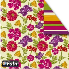 χαρτόνι 50x70cm 300gr flowers - Fabi