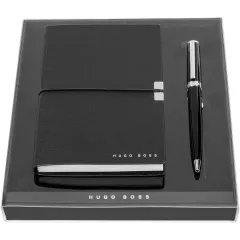 σετ στυλό και σημειωματάριο hugo boss a6 elegance black hnm124aa+hsn2544a - Hugo boss